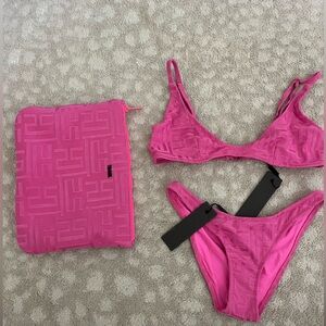 Triangl Bikini Set Maia- Caplia pink size xs bottoms size large top
